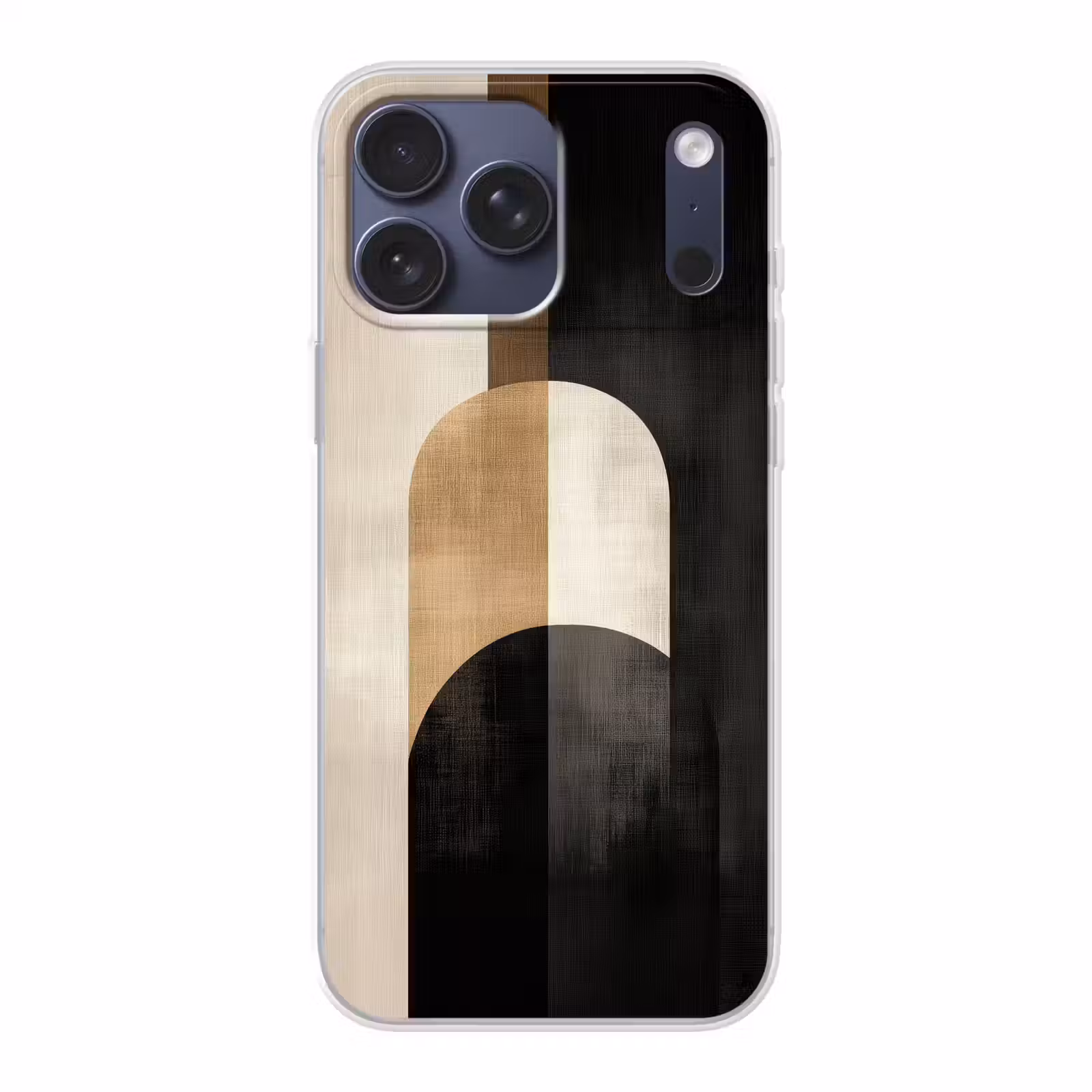 Telefoonhoesje Softcase - Geometrische - Vormen - Wit — 1