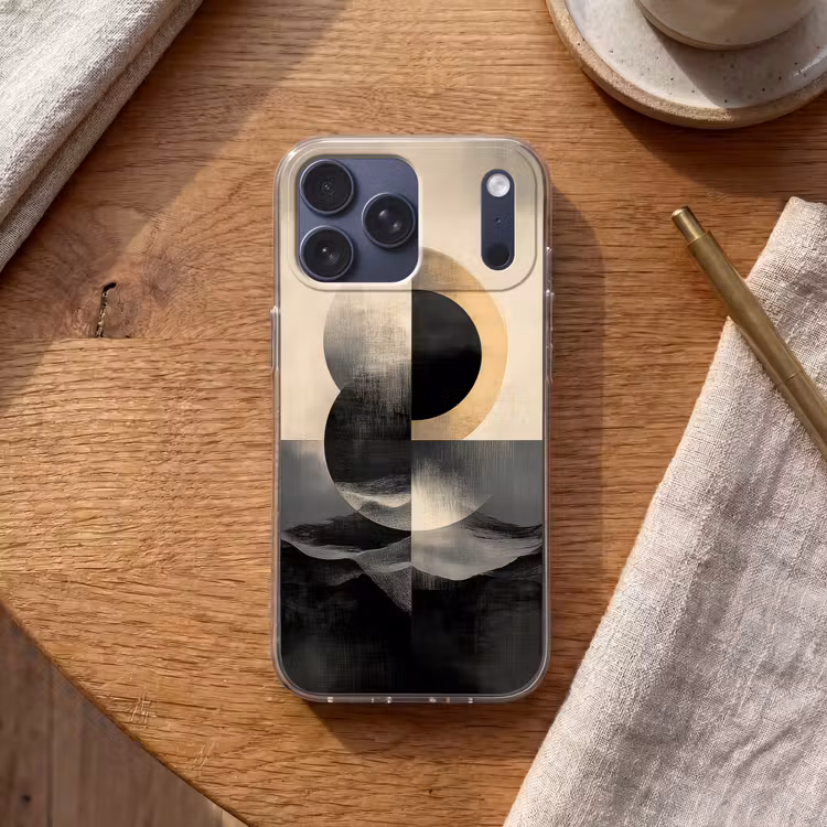 Telefoonhoesje Softcase - Cirkels - Schaduw - Abstract — 2