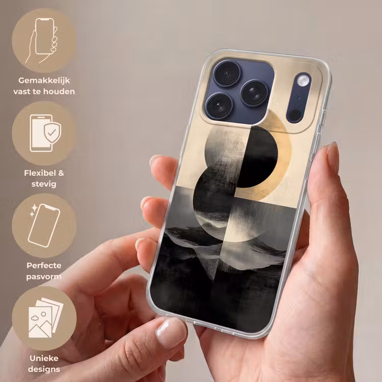 Telefoonhoesje Softcase - Cirkels - Schaduw - Abstract — 4