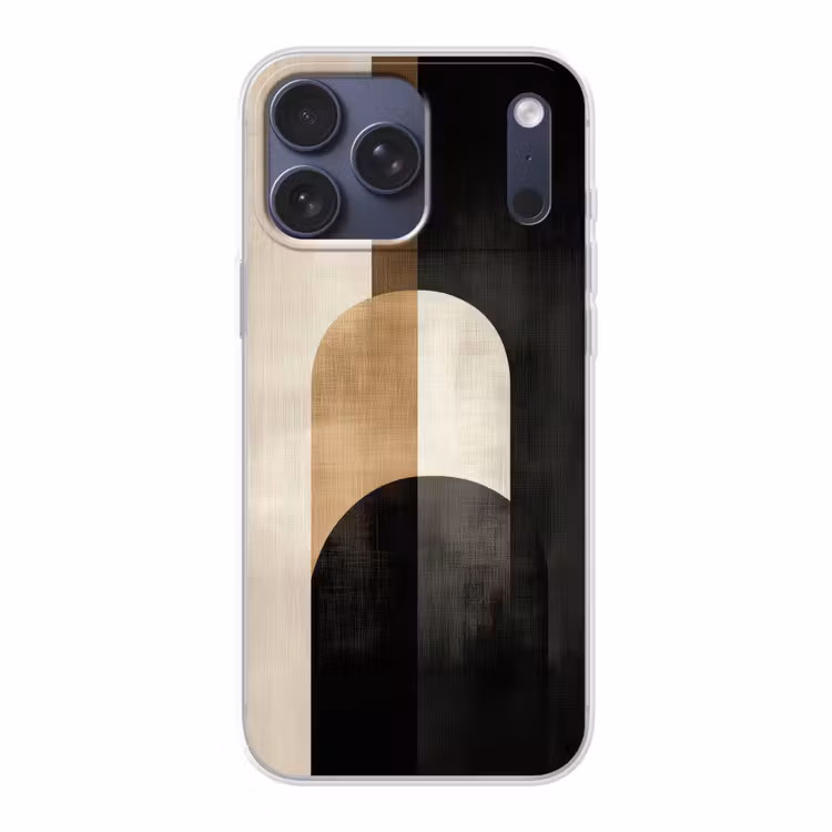 Telefoonhoesje Softcase - Geometrische - Vormen - Wit — 1