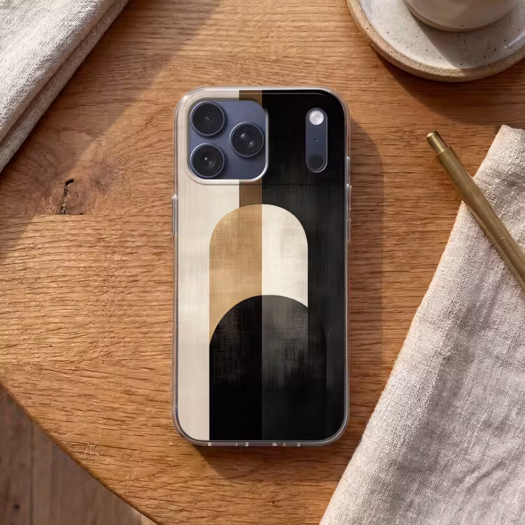 Telefoonhoesje Softcase - Geometrische - Vormen - Wit — 2