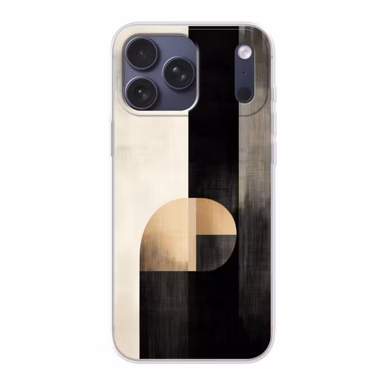 Telefoonhoesje Softcase - Vormen - Modern - Zwart — 1
