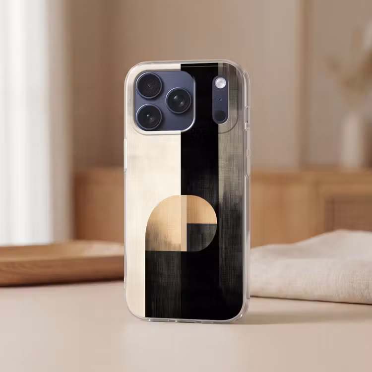 Telefoonhoesje Softcase - Vormen - Modern - Zwart — 3