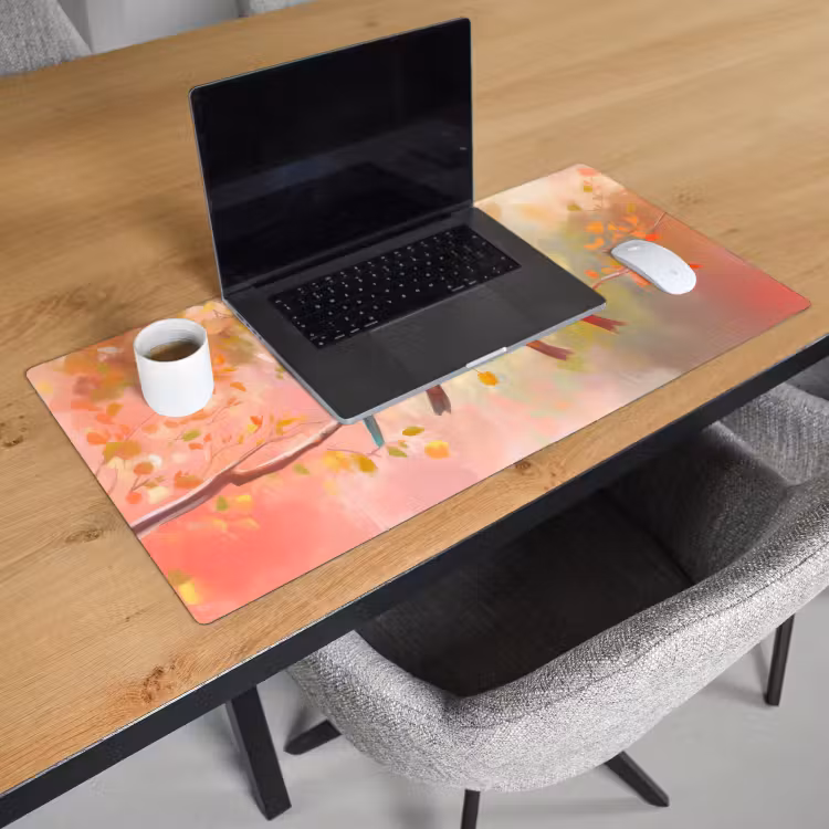 Bureau onderlegger - Vogels - Tak - Quote - Roze — 2