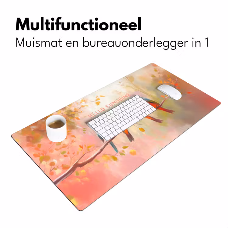 Bureau onderlegger - Vogels - Tak - Quote - Roze — 6