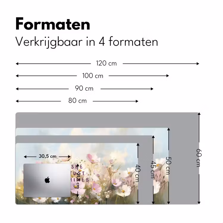 Bureau onderlegger - Quote - Bloemen - Schilderachtig — 7