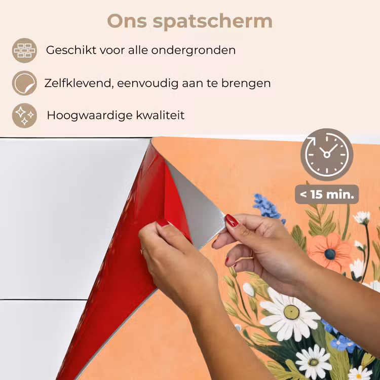Spatscherm keuken - Boeket - Strikje - Quote — 4