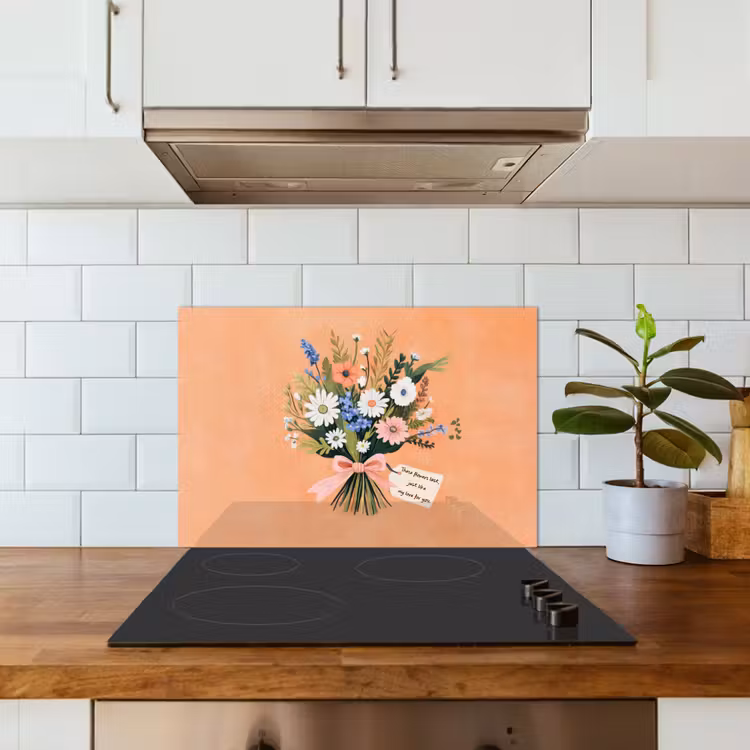 Spatscherm keuken - Boeket - Strikje - Quote — 6
