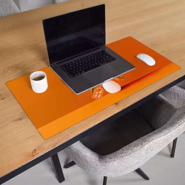 Bureau onderlegger - Vaas - Bloemen - Oranje — 2
