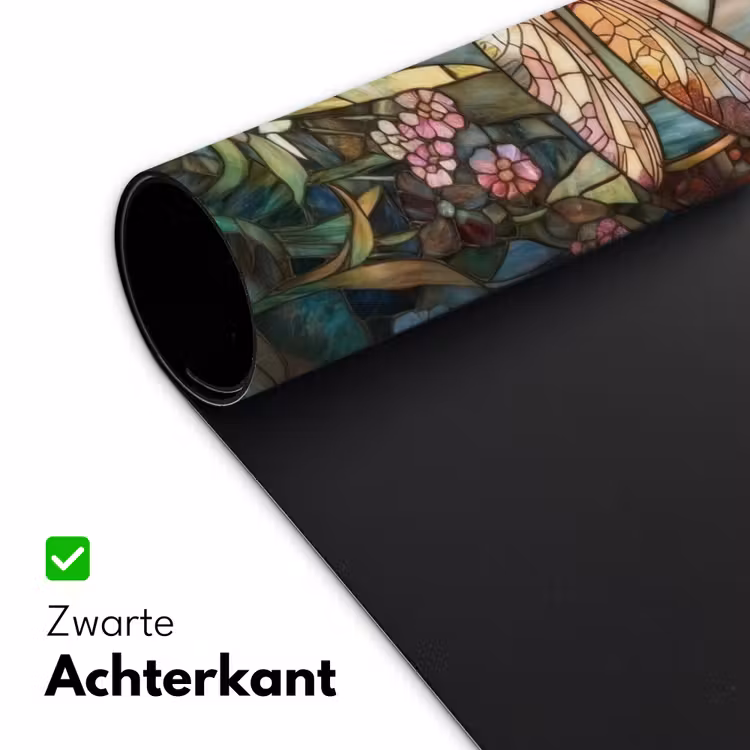Bureau onderlegger - Libelle - Mozaïek - Bloemen - Kleurrijk — 4