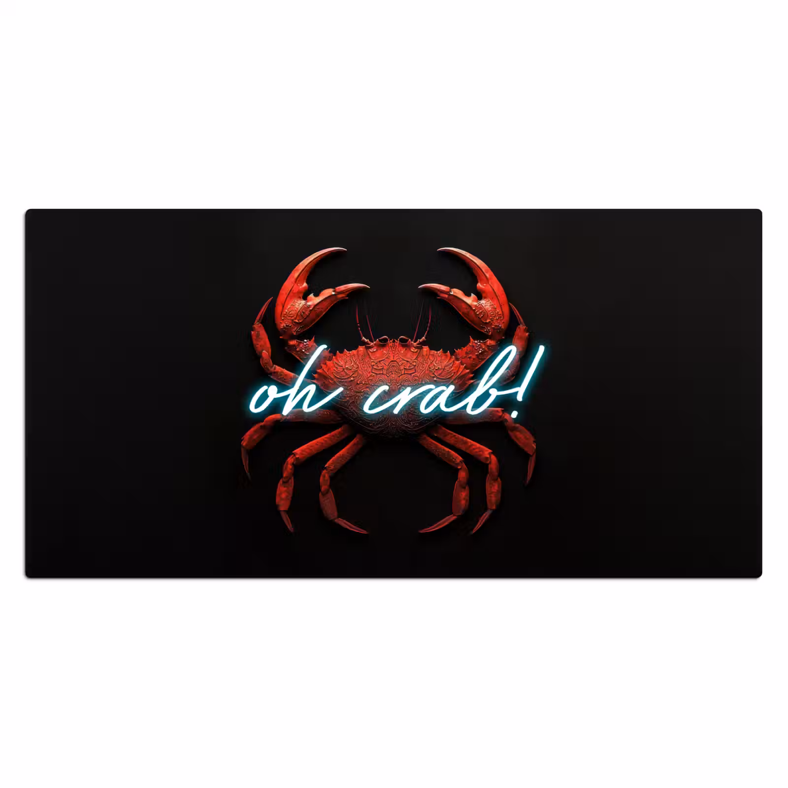 Bureau onderlegger - Krab - Rood - Neon - Quote — 1