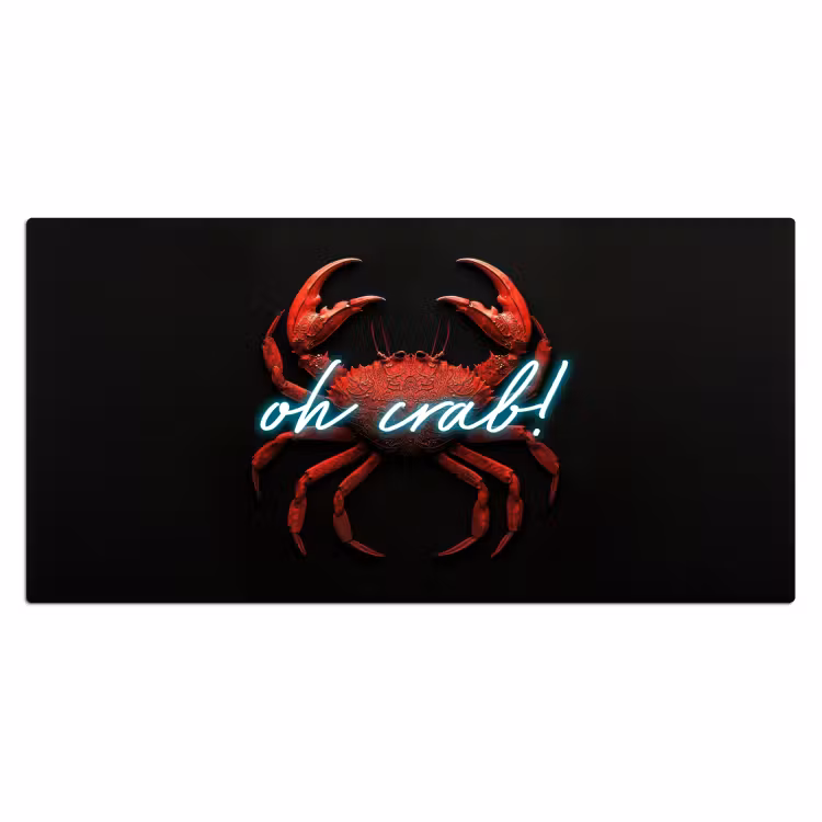 Bureau onderlegger - Krab - Rood - Neon - Quote — 1