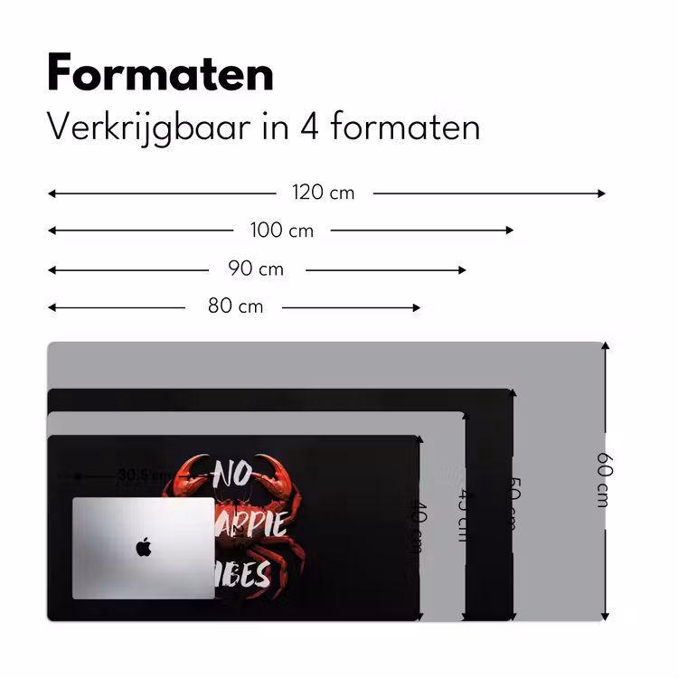 Bureau onderlegger - Krab - Rood - Tekst - Zwart — 7