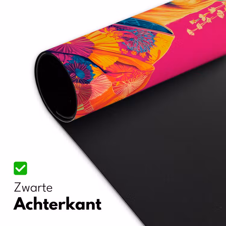 Bureau onderlegger - Kameel - Bloemen - Kimono - Waaiers — 4