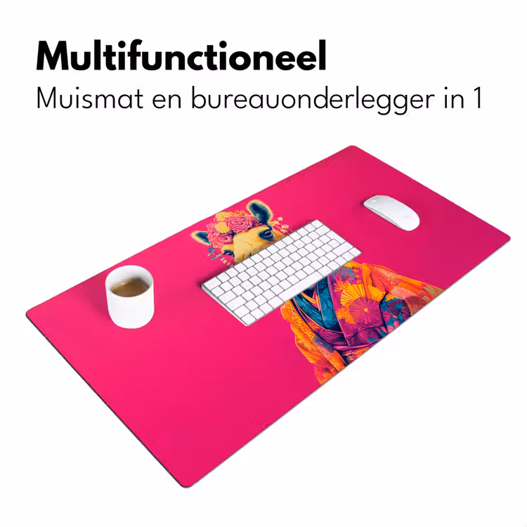Bureau onderlegger - Kameel - Bloemen - Kimono - Waaiers — 6