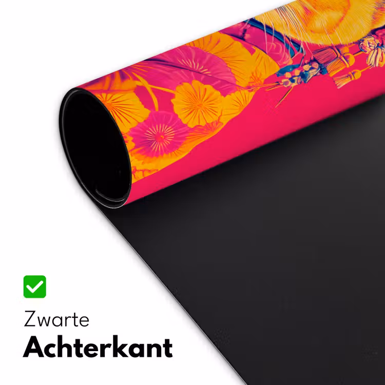 Bureau onderlegger - Kat - Kimono - Bloemen - Roze — 4