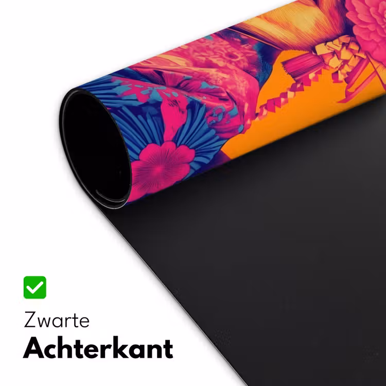 Bureau onderlegger - Kimono - Hondje - Bloemenkroon - Oranje — 4