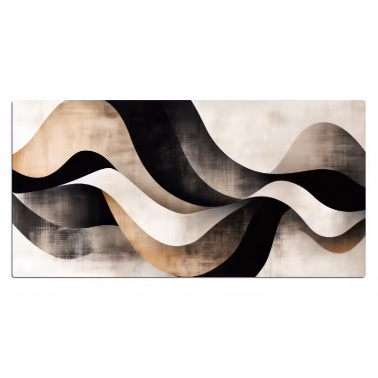 Bureau onderlegger - Abstract - Golven - Zwart - Verweerd — 1