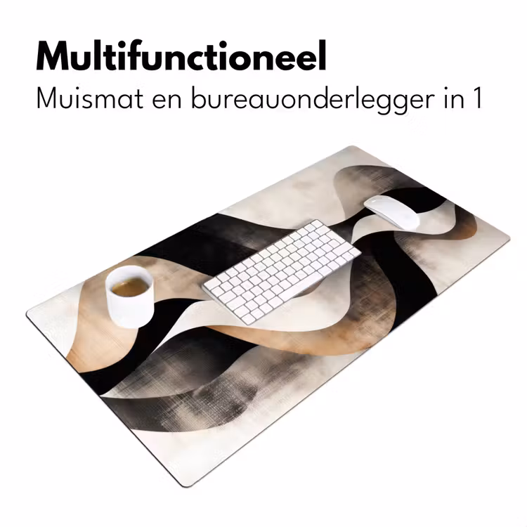 Bureau onderlegger - Abstract - Golven - Zwart - Verweerd — 6
