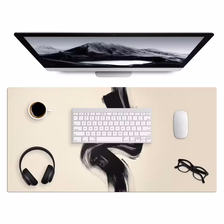 Bureau onderlegger - Strepen - Zwart - Abstract — 3