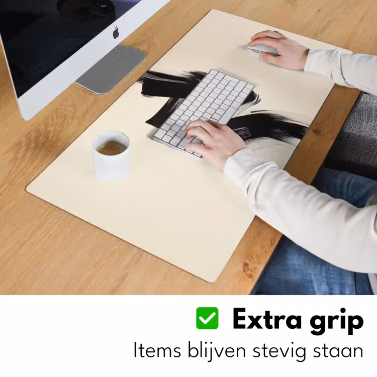 Bureau onderlegger - Strepen - Zwart - Abstract — 5