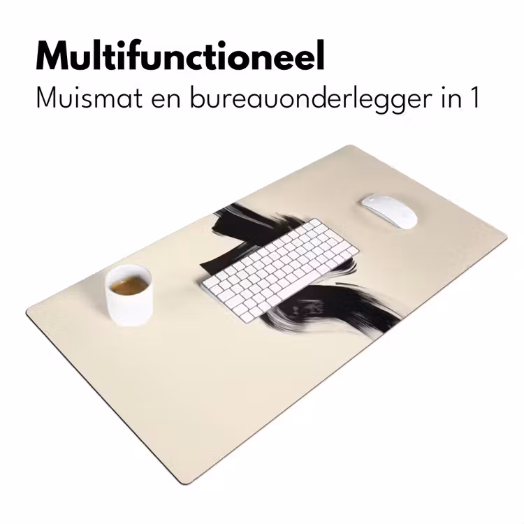 Bureau onderlegger - Strepen - Zwart - Abstract — 6