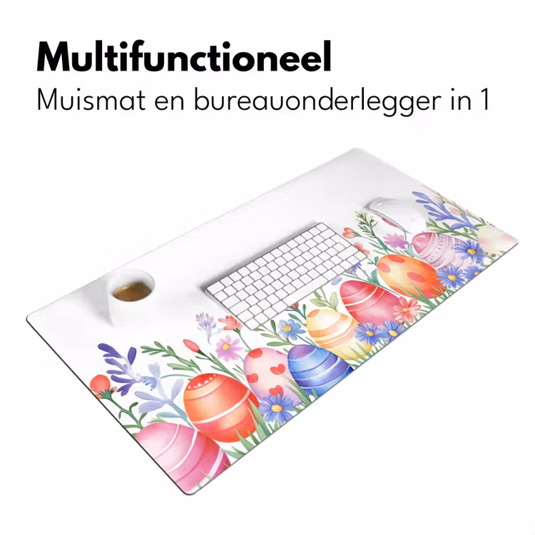 Bureau onderlegger - Bloementuin - Kleurrijk - Eieren — 6