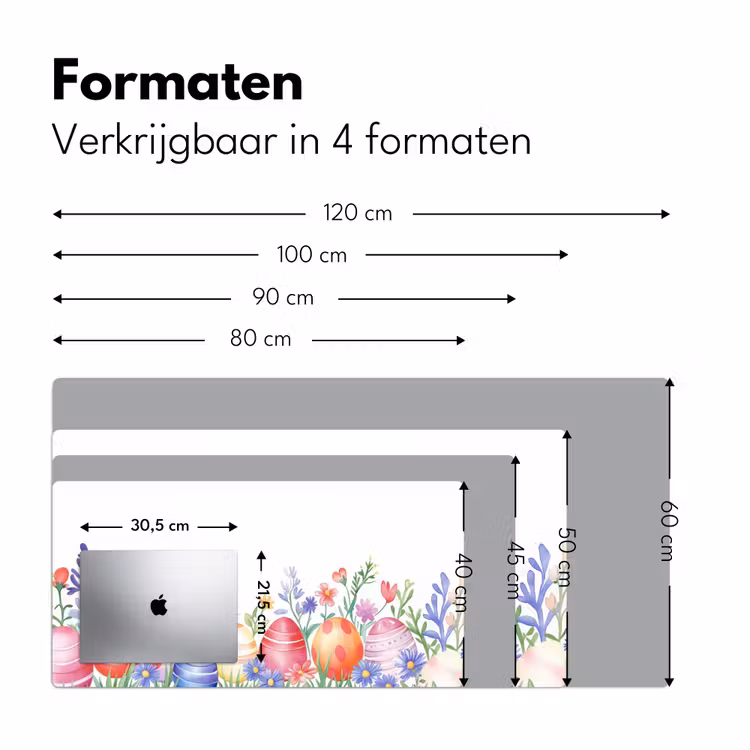 Bureau onderlegger - Bloementuin - Kleurrijk - Eieren — 7