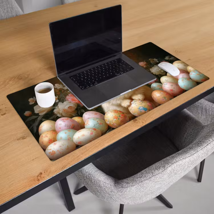 Bureau onderlegger - Konijn - Paaseieren - Stilleven — 2