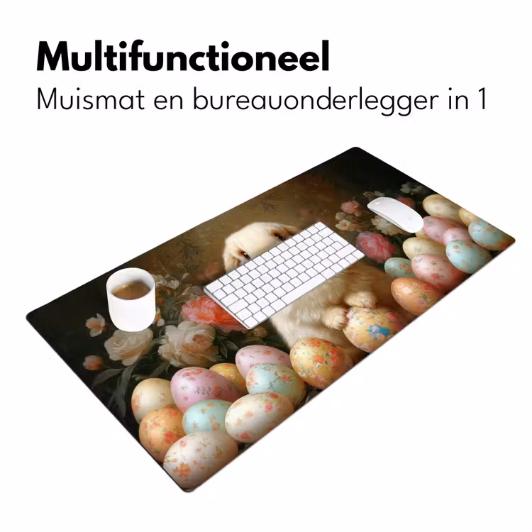 Bureau onderlegger - Konijn - Paaseieren - Stilleven — 6