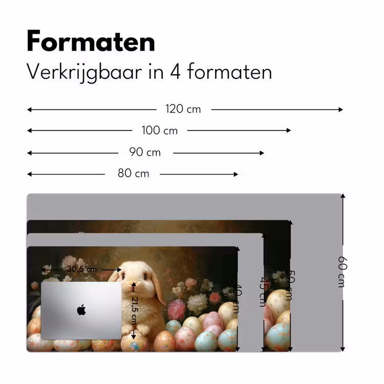 Bureau onderlegger - Konijn - Paaseieren - Stilleven — 7