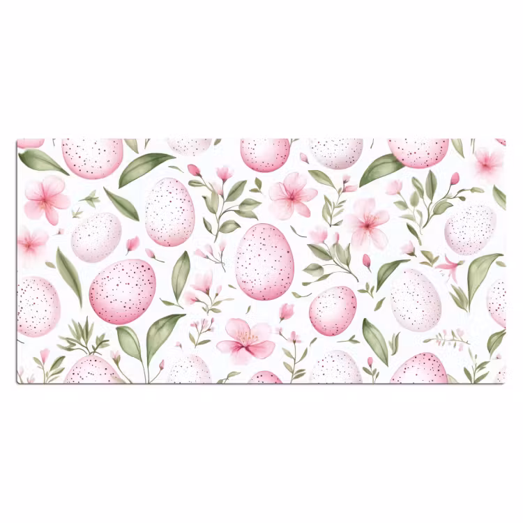 Bureau onderlegger - Patroon - Eieren - Roze - Pasen — 1