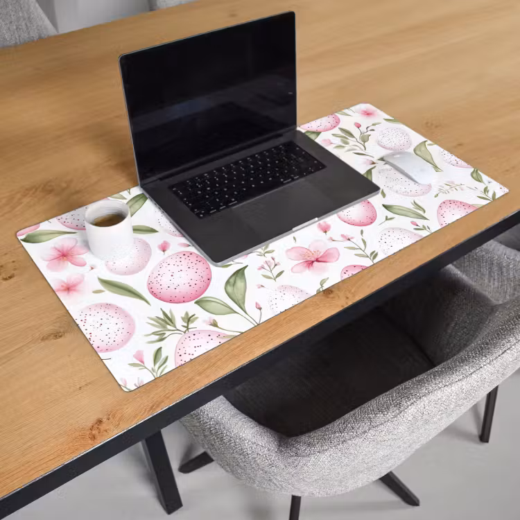 Bureau onderlegger - Patroon - Eieren - Roze - Pasen — 2