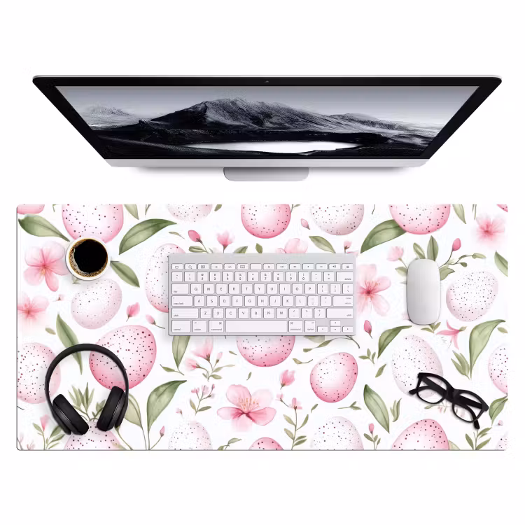 Bureau onderlegger - Patroon - Eieren - Roze - Pasen — 3