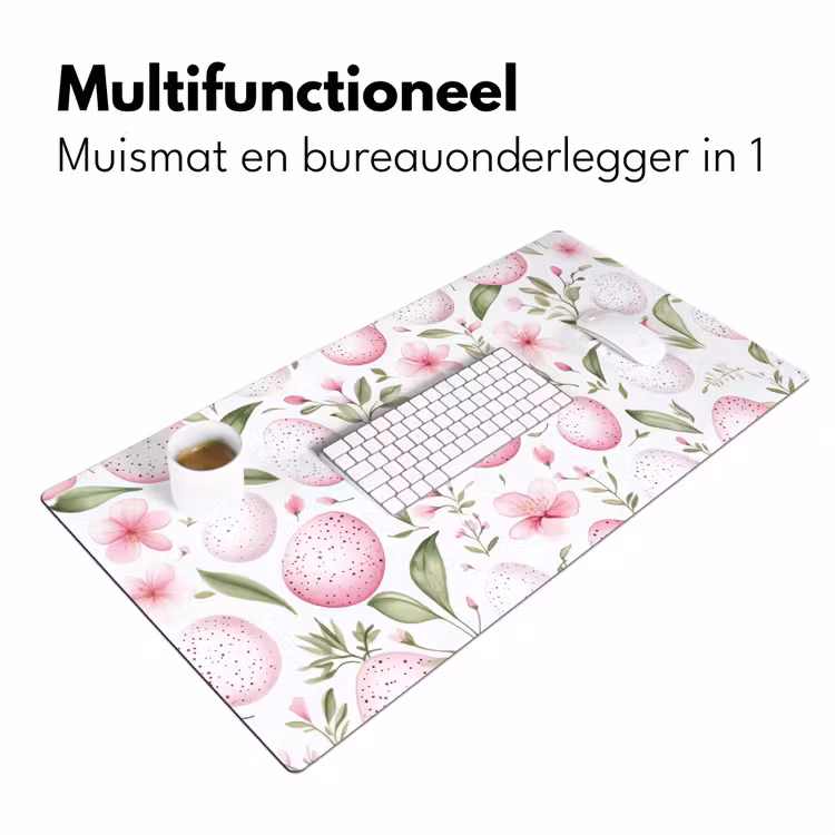 Bureau onderlegger - Patroon - Eieren - Roze - Pasen — 6