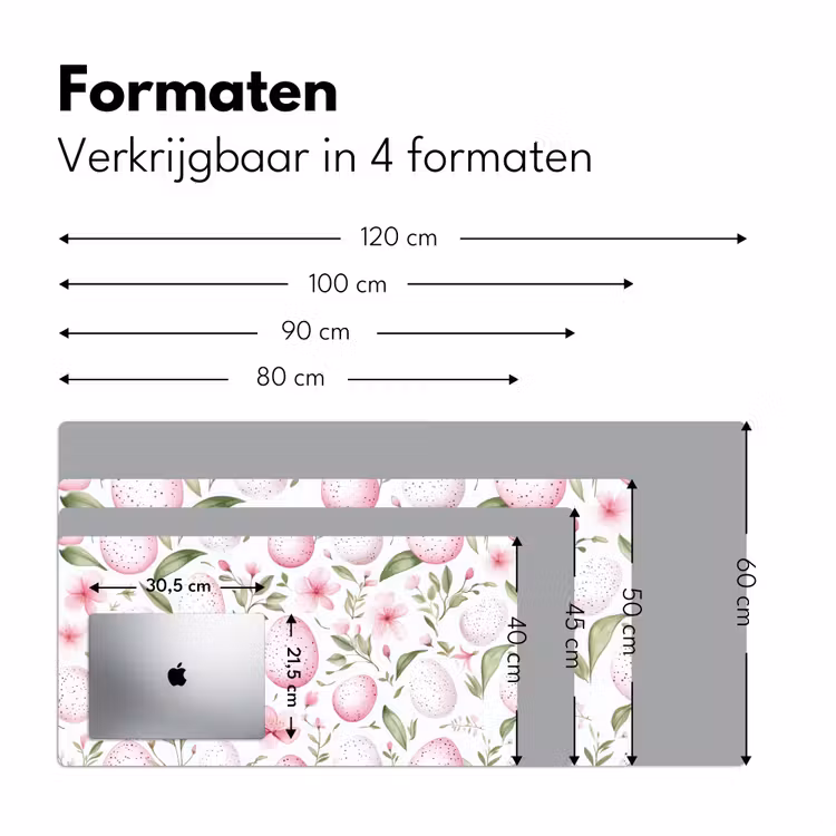 Bureau onderlegger - Patroon - Eieren - Roze - Pasen — 7