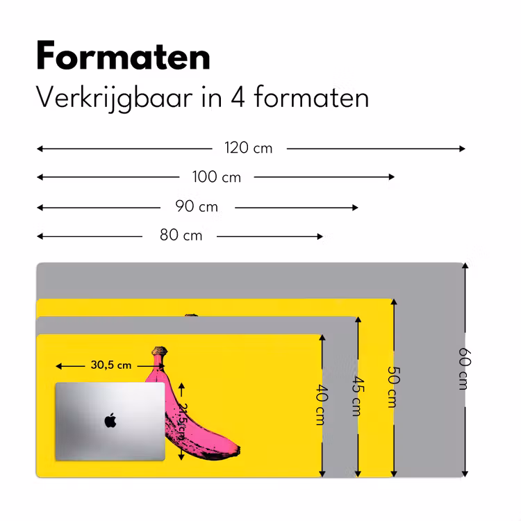 Bureau onderlegger - Banaan - Grafisch - Geel — 7