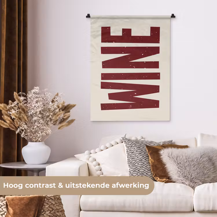 Wandkleed - Wine - Red - Decoratie - Japandi — 5