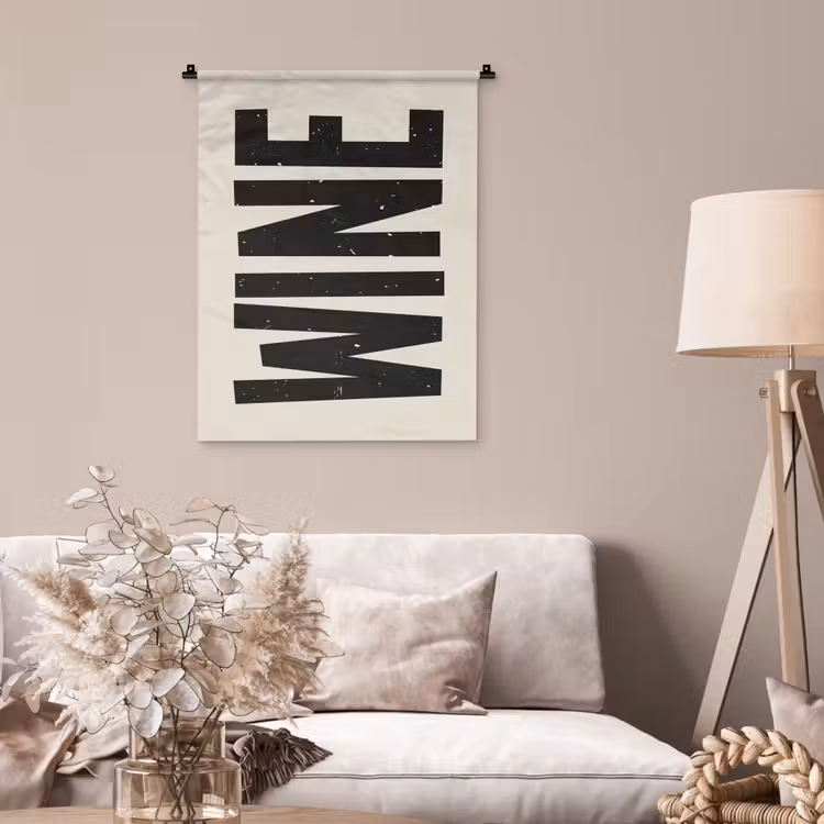 Wandkleed - Zwart - Wijn - Decoratie - Vintage — 2