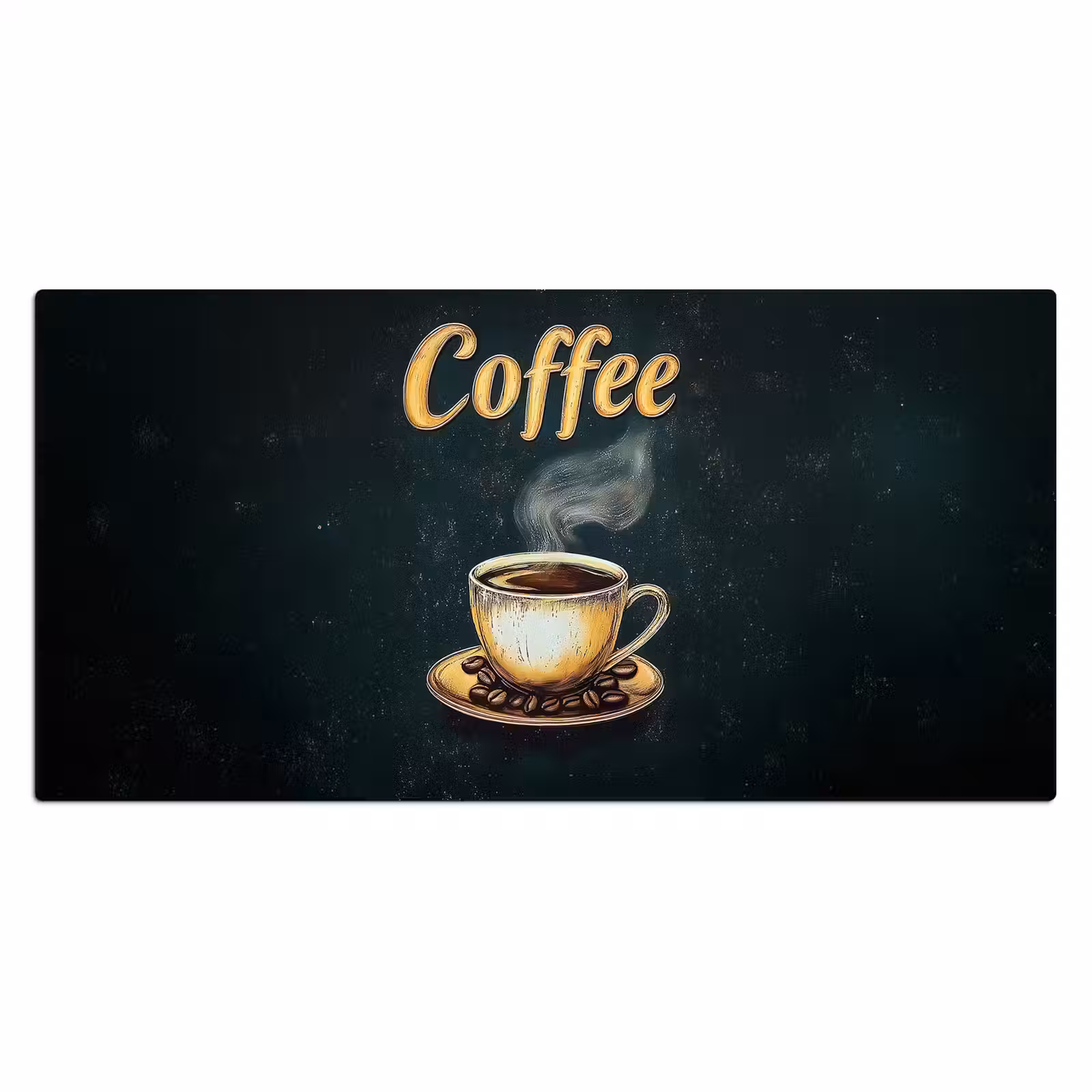 Bureau onderlegger - Koffie - Schotel - Koffiebonen - Retro — 1