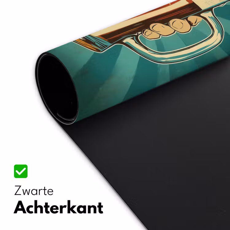 Bureau onderlegger - Bierglas - Schuim - Retro - Groen — 4
