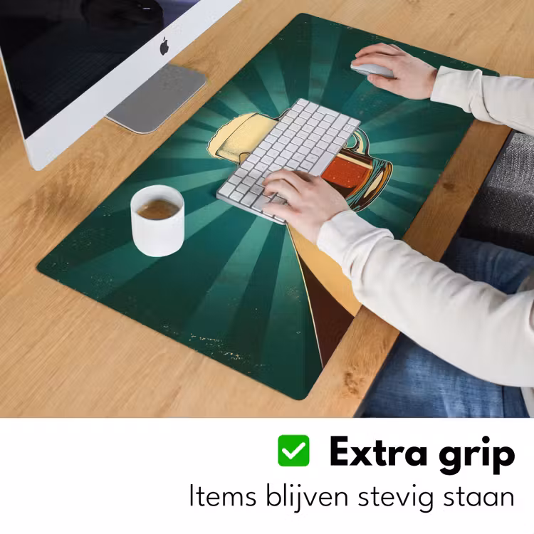 Bureau onderlegger - Bierglas - Schuim - Retro - Groen — 5