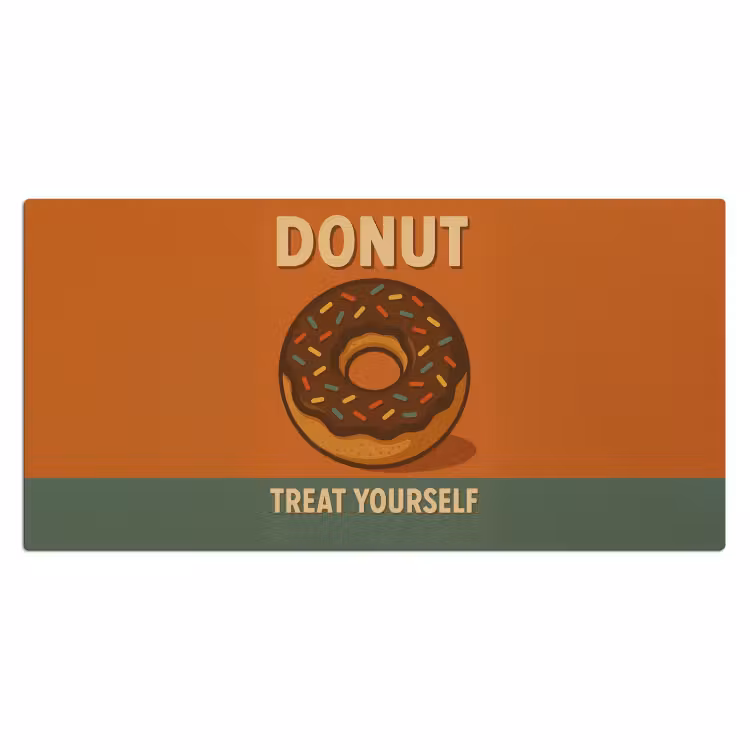 Bureau onderlegger - Donut - Spikkels - Kleurrijk - Quote — 1