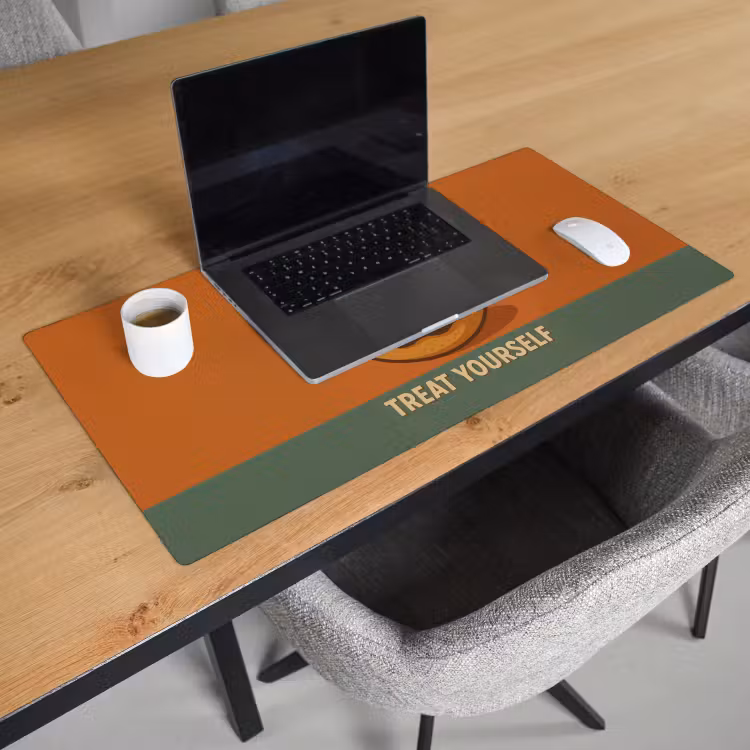 Bureau onderlegger - Donut - Spikkels - Kleurrijk - Quote — 2