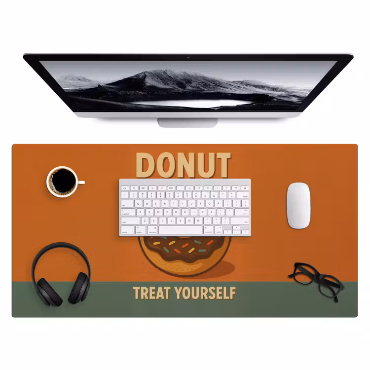 Bureau onderlegger - Donut - Spikkels - Kleurrijk - Quote — 3