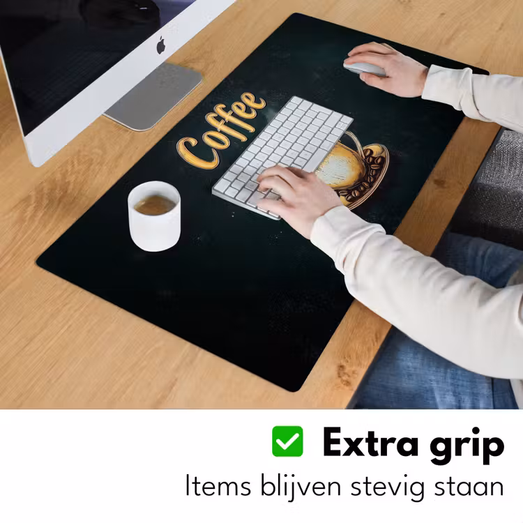 Bureau onderlegger - Koffie - Schotel - Koffiebonen - Retro — 5
