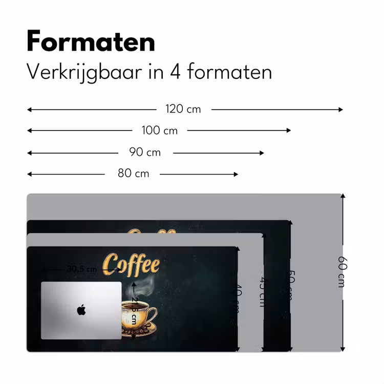 Bureau onderlegger - Koffie - Schotel - Koffiebonen - Retro — 7