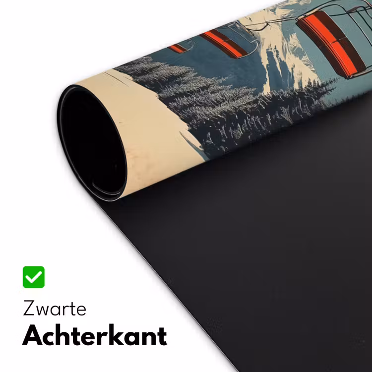 Bureau onderlegger - Sneeuw - Skilift - Rood - Bomen — 4