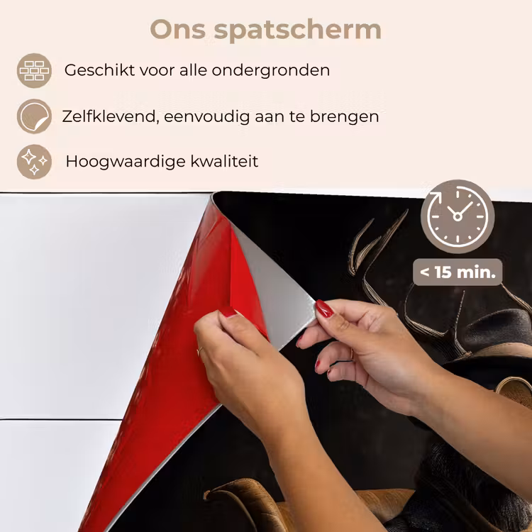 Spatscherm keuken - Hert - Zonnebril - Zwart - Pak — 4
