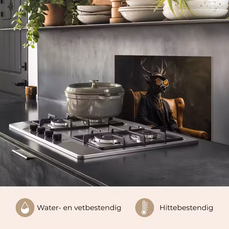 Spatscherm keuken - Hert - Zonnebril - Zwart - Pak — 7